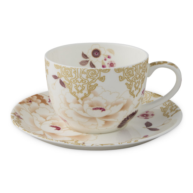 Maxwell & Williams Kimono Cup and Saucer Set - White