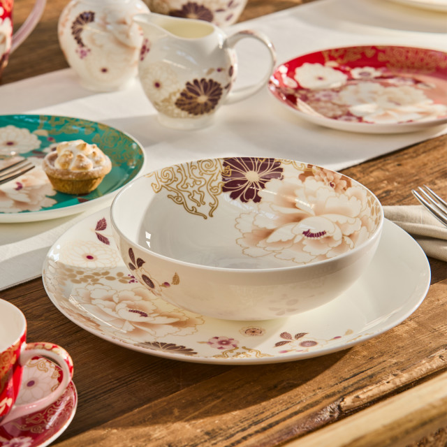 Maxwell & Williams Kimono White Dinnerware Set, 12-Piece