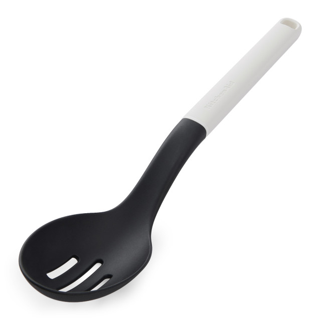 KitchenAid Classic Slotted Spoon - Porcelain White
