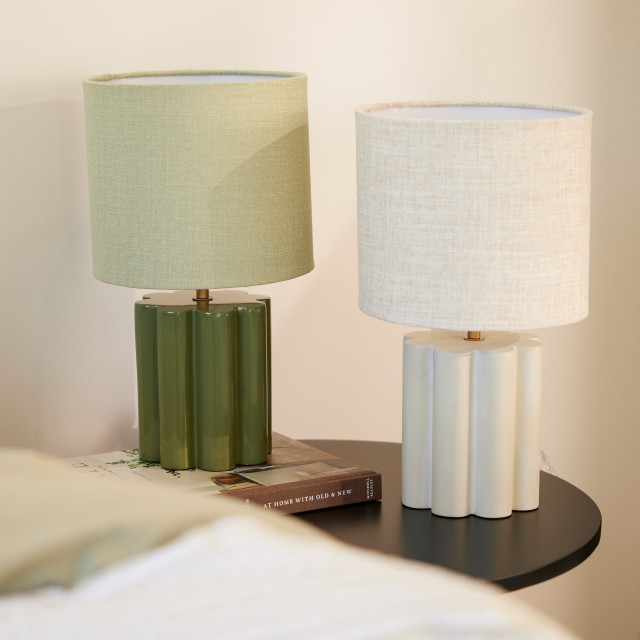 Lifestyle image of Humble & Mash Small Scallop Table Lamp