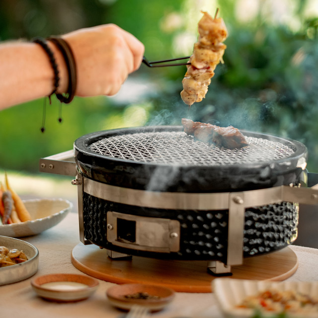 Grills of Japan 2-in-1 Teppanyaki & Hibachi Grill- Black