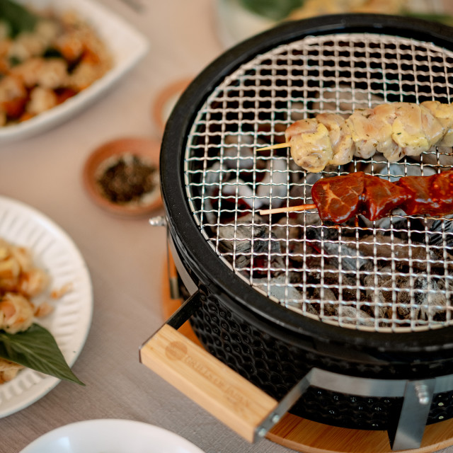 Grills of Japan 2-in-1 Teppanyaki & Hibachi Grill- Black