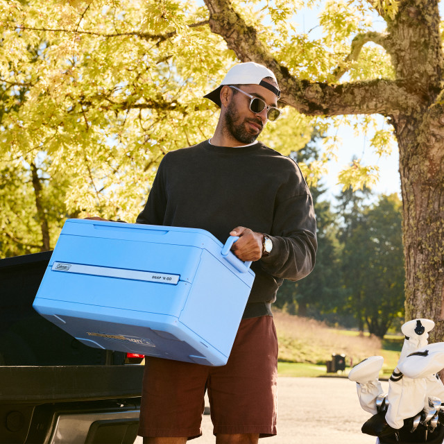 Coleman Snap and Go Collapsible Hard Cooler Box, 55L - Daydream