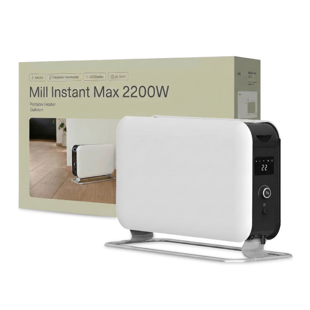 Mill Instant Max LED Portable Heater, 2200W - White