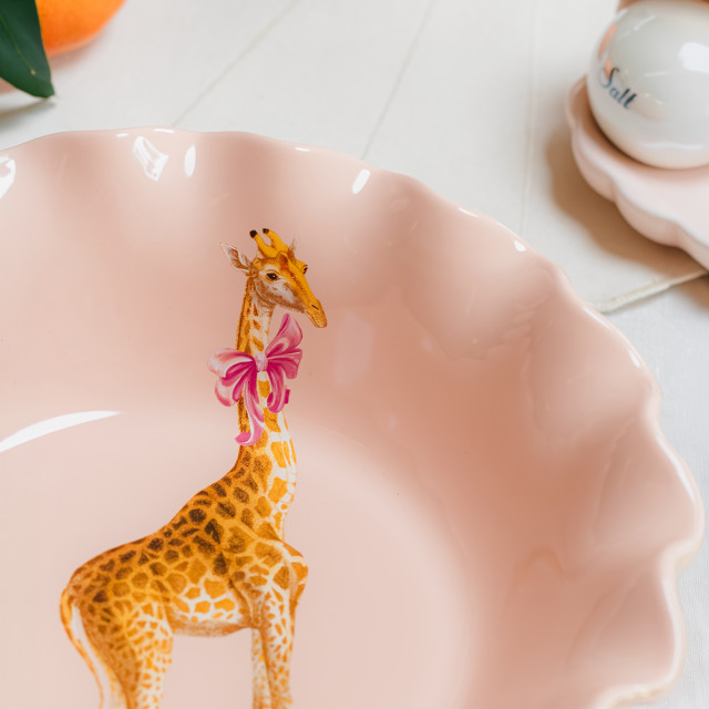 Yvonne Ellen Giraffe Scalloped Fruit Bowl