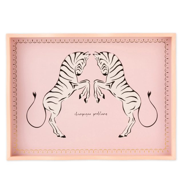 Yvonne Ellen Rectangular Zebra Serving Tray, 30cm