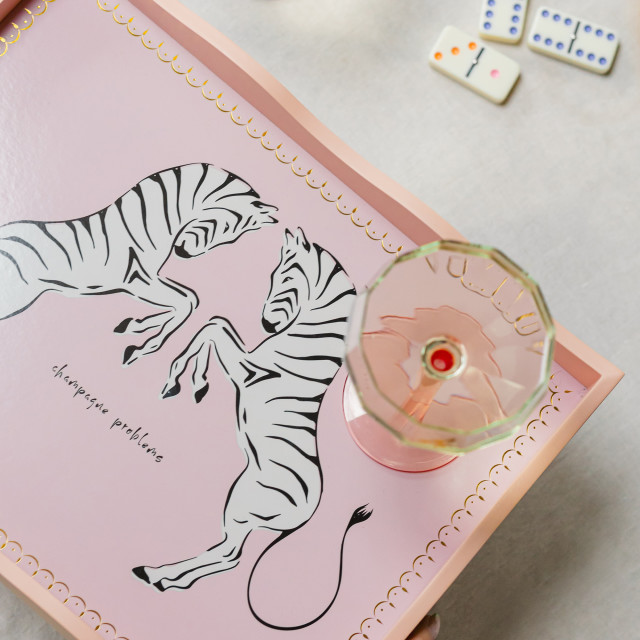 Yvonne Ellen Rectangular Zebra Serving Tray, 30cm