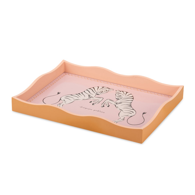 Yvonne Ellen Rectangular Zebra Serving Tray, 30cm