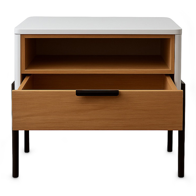 Native Decor Agatha Oak Bedside Table