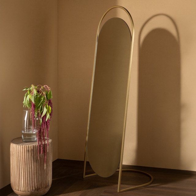 Native Decor Slant Pill Floor Mirror