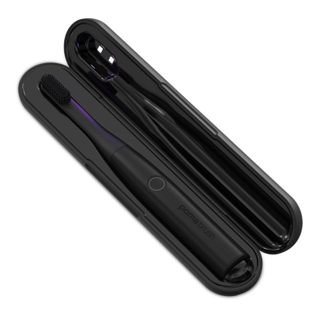 Pomadent Pomabrush Model 2.0 with UV Charging Case - Black