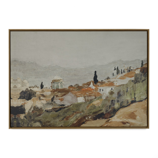 Humble & Mash Framed Tuscan Scape Landscape Canvas Wall Art, 100cm x 70cm