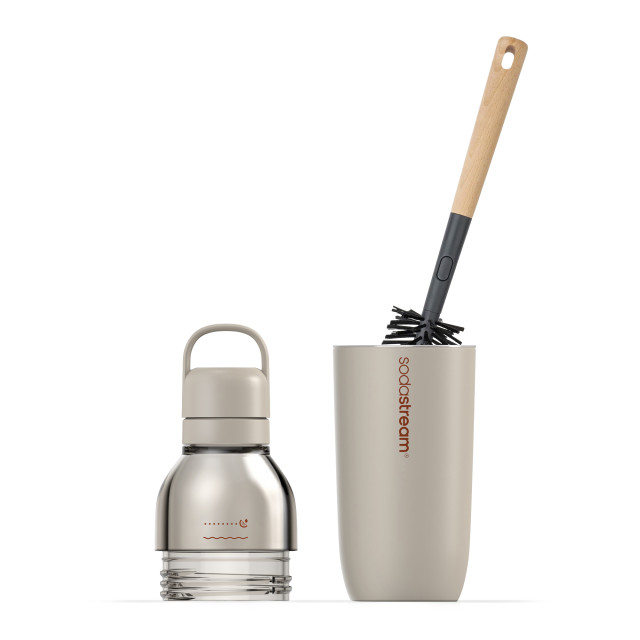 Sodastream Fizz & Go Easy Mix Insulated Stainless Steel Bottle, 710ml - Sand