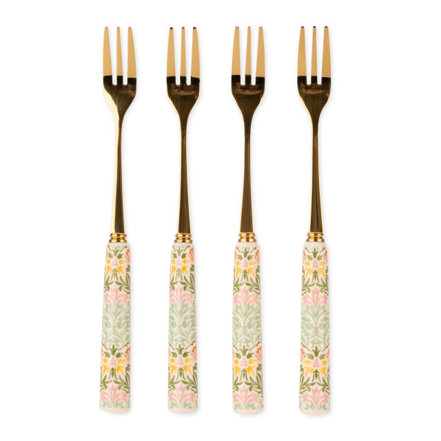 William Morris At Home Cake Forks, Set of 4