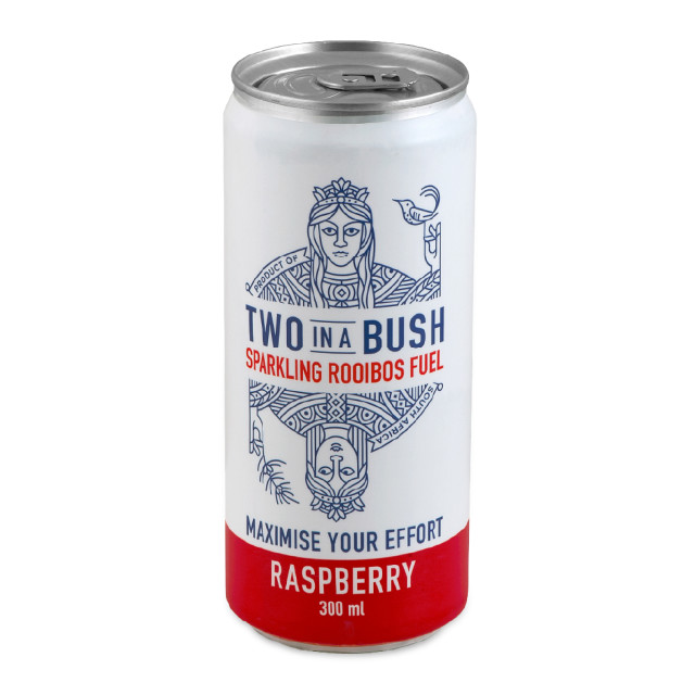 Two in a Bush Rooibos Raspberry Sparkling Fuel, Pack of 6