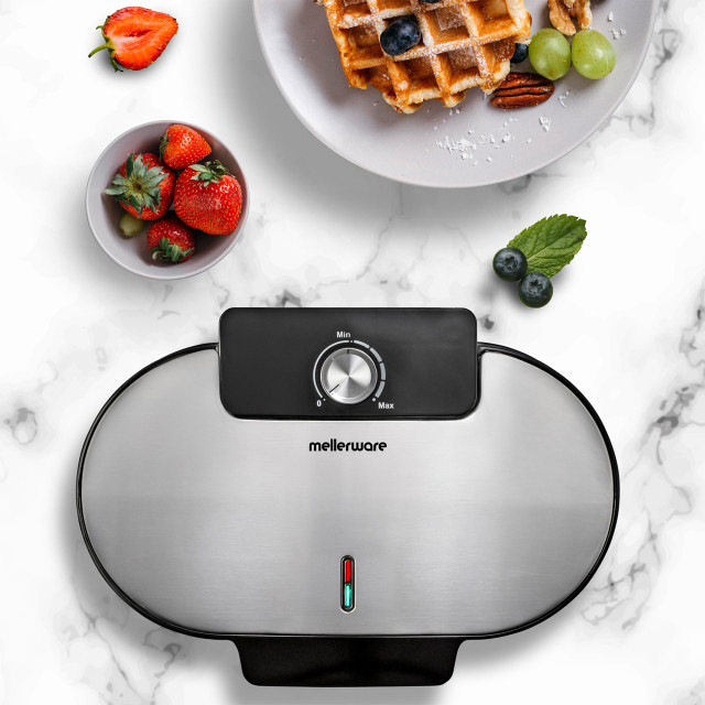 Mellerware  Dual Non-Stick Waffle Maker, 1400W