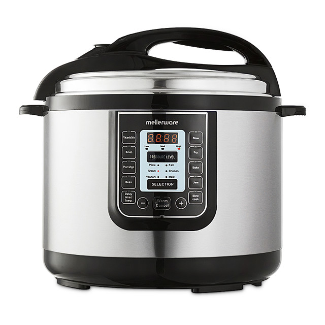 Mellerware Juno XL Pressure Cooker with LED Display, 8L