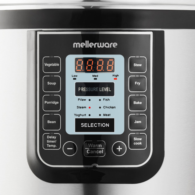 Mellerware Juno Pressure Cooker with LED Display, 6L