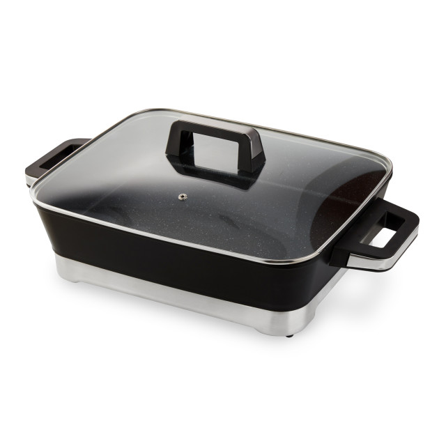 Taurus Electric Non-Stick Frying Pan with Glass Lid, 2400W