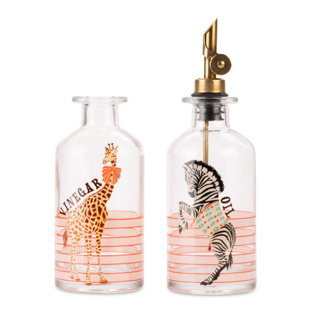 Yvonne Ellen Glass Oil and Vinegar Pourers, Set of 2