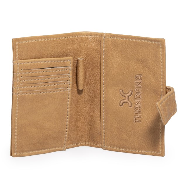Thandana Leather Mini Travel Wallet - Hazelnut Leather