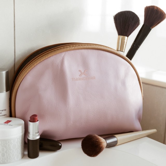Thandana Big Mouth Leather Bag - Blush Leather