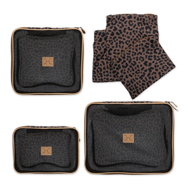 Thandana Packing Pods, Set of 6 - Cheetah Coffee