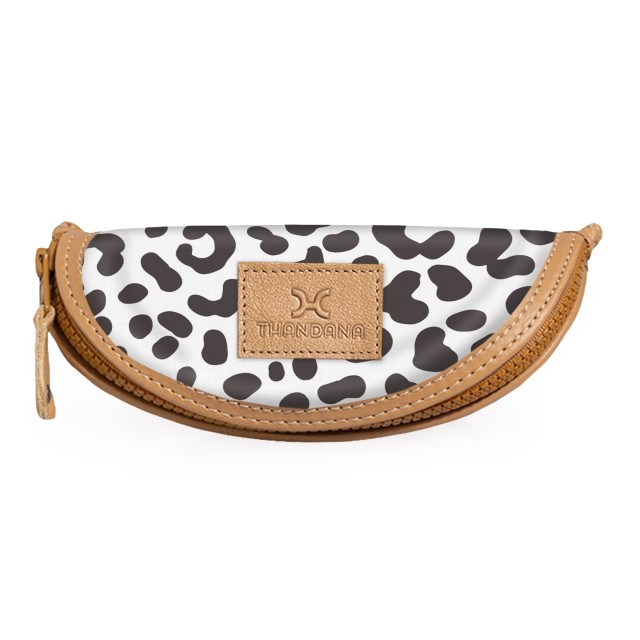 Thandana Laminated Fabric Glasses Case - Cheetah White