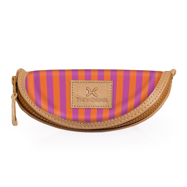 Thandana Laminated Fabric Glasses Case - Linear Preppy