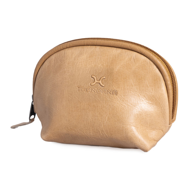 Thandana Leather Make Up Bag - Hazelnut Leather