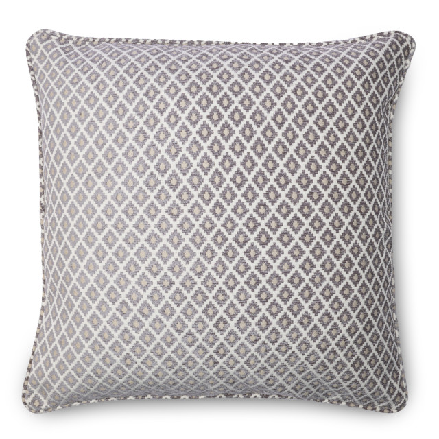 Humble & Mash Geo Chenille Grey Scatter Cushion Cover, 60cm x 60cm