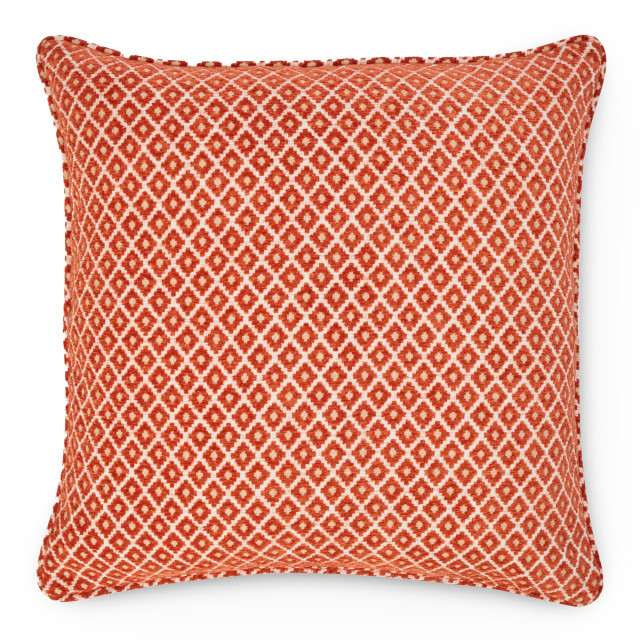 Humble & Mash Geo Chenille Caramel Scatter Cushion Cover, 60cm x 60cm