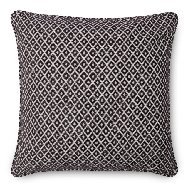 Humble & Mash Geo Chenille Black Scatter Cushion Cover, 60cm x 60cm