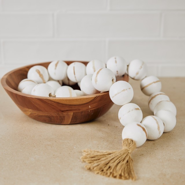 Thread Office Mango Wood and Jute Decor beads Objet