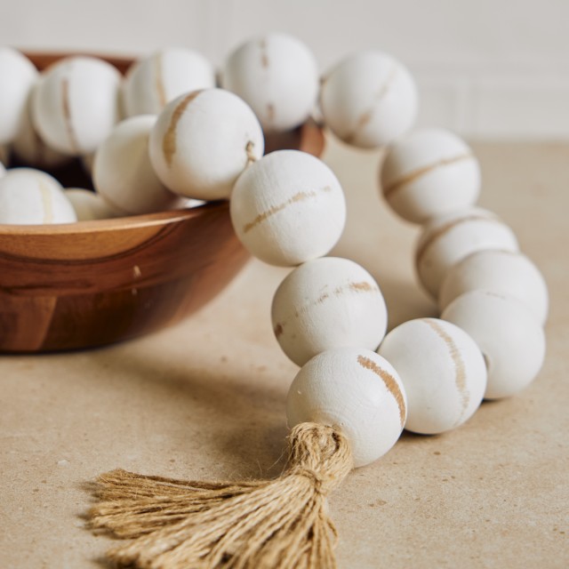 Thread Office Mango Wood and Jute Decor beads Objet