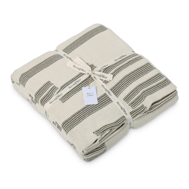 Haven & Hue Linear Knitted Throw, 130cm x 170cm