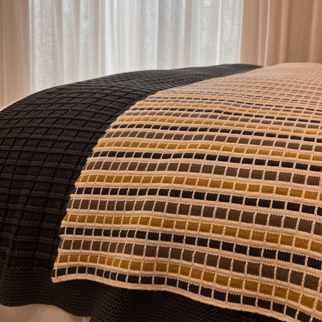 Haven & Hue Multi-Stripe Knitted Throw, 130cm x 170cm