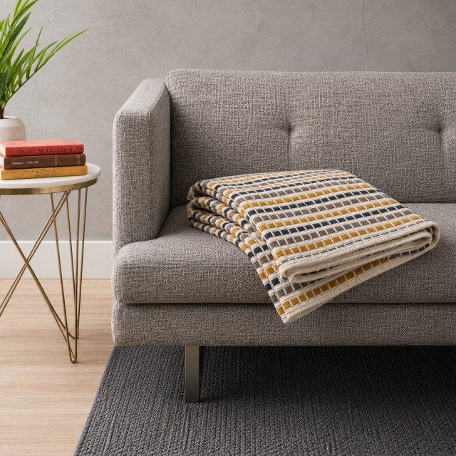 Haven & Hue Multi-Stripe Knitted Throw, 130cm x 170cm