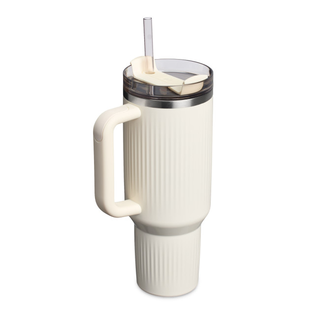 Stanley The Quencher H2.0 Fluted Tumbler, 1.18L -  Cream Gloss