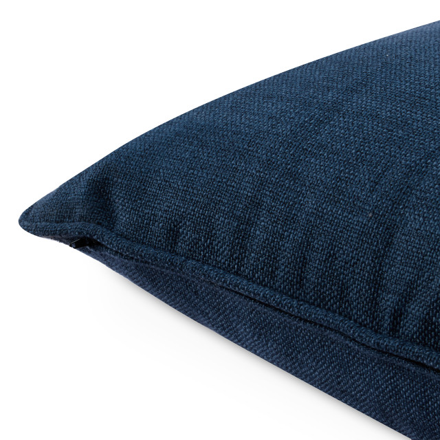 Humble & Mash Moldova Navy Blue Scatter Cushion With Feather Blend Inner, 60cm x 60cm