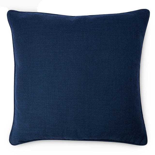 Humble & Mash Moldova Navy Blue Scatter Cushion With Feather Blend Inner, 60cm x 60cm