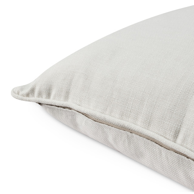 Humble & Mash Moldova Whisper White Scatter Cushion with Feather Blend Inner, 60cm x 60cm