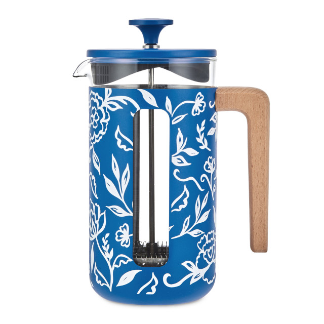 La Cafetiere Blu Fiorato Pisa 8-Cup Cafetiere, 1L