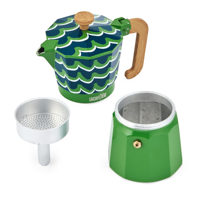 La Cafetiere Cyan Tides Venice 6-Cup Espresso Maker, 290ml