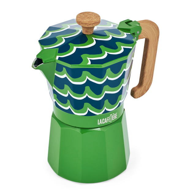 La Cafetiere Cyan Tides Venice 6-Cup Espresso Maker, 290ml