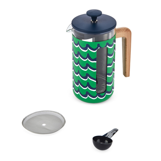 La Cafetiere Cyan Tides Pisa 8-Cup Cafetiere, 1L