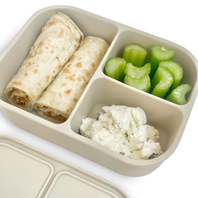 MicroGarden 3-Portion Silicone Bento Lunchbox - Mushroom