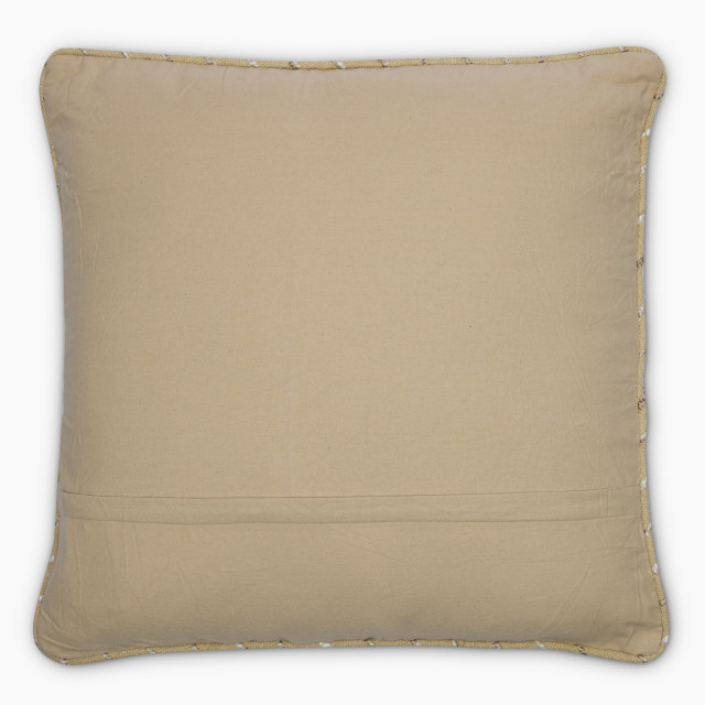 Thread Office Desert Striped Space Yarn Woven Scatter Cushion with Feather Blend Inner, 60cm x 60cm back view