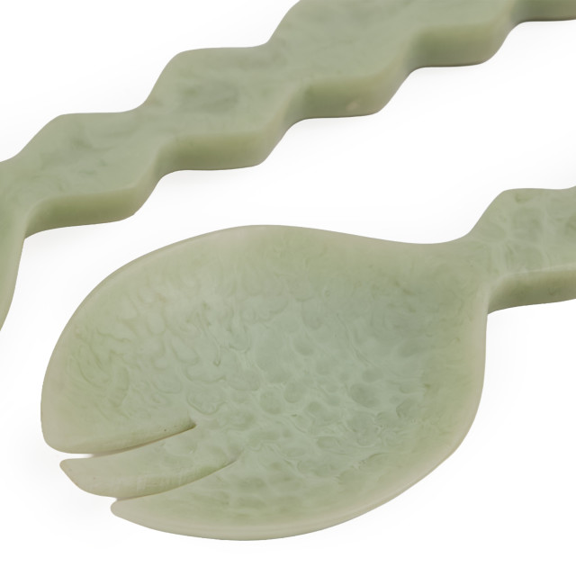 Humble & Mash Green Resin Salad Servers, Set of 2