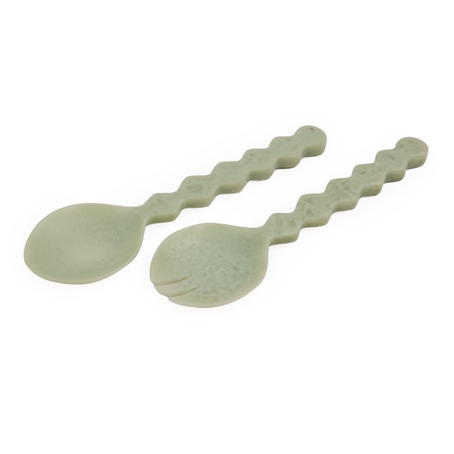 Humble & Mash Green Resin Salad Servers, Set of 2